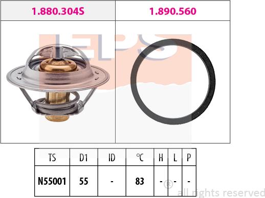 MDR EPS-1880 304 - Termostat, soyuducu furqanavto.az