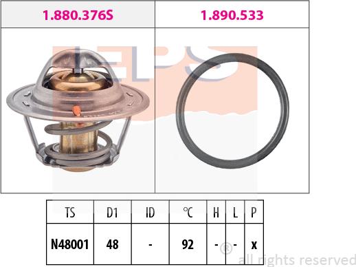 MDR EPS-1880 376 - Termostat, soyuducu furqanavto.az