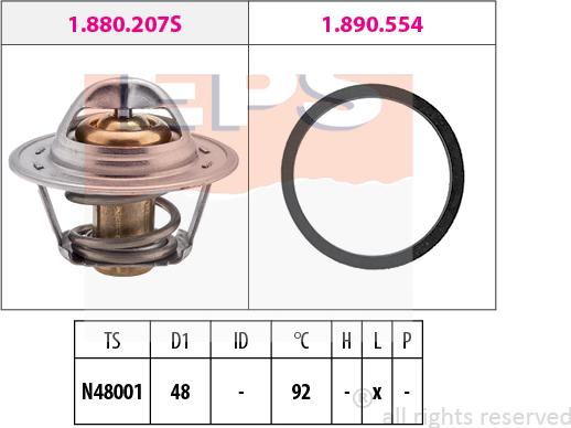 MDR EPS-1880 207 - Termostat, soyuducu furqanavto.az