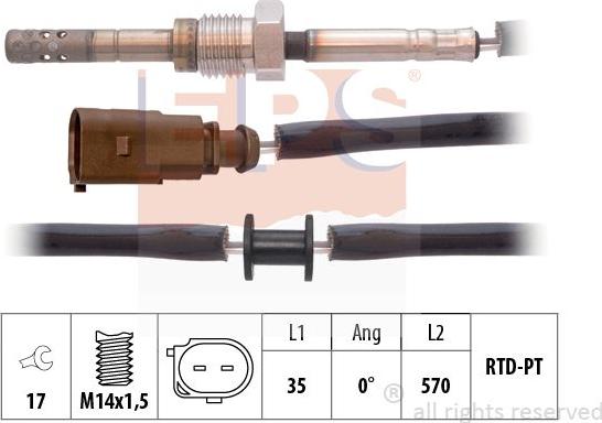 MDR EPS-1220 075 - Sensor, işlənmiş qazın temperaturu furqanavto.az