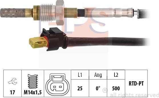 MDR EPS-1220 195 - Sensor, işlənmiş qazın temperaturu furqanavto.az