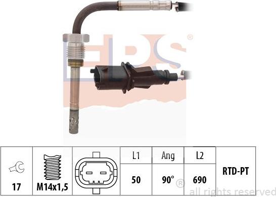 MDR EPS-1220 169 - Sensor, işlənmiş qazın temperaturu furqanavto.az