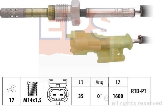 MDR EPS-1220 217 - Sensor, işlənmiş qazın temperaturu furqanavto.az