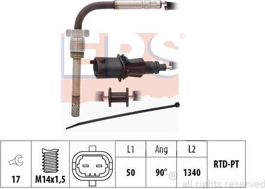 MDR EPS-1220 237 - Sensor, işlənmiş qazın temperaturu furqanavto.az