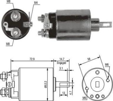 Meat & Doria 46055 - Solenoid açarı, başlanğıc furqanavto.az