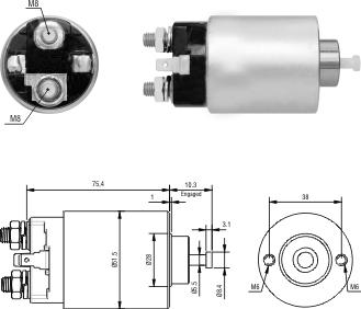 Meat & Doria 46305 - Solenoid açarı, başlanğıc furqanavto.az