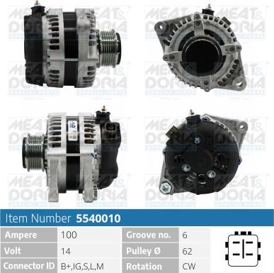 Meat & Doria 5540010 - Alternator furqanavto.az