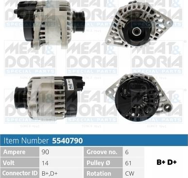 Meat & Doria 5540790 - Alternator furqanavto.az