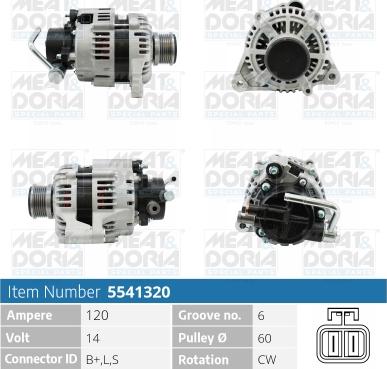 Meat & Doria 5541320 - Alternator furqanavto.az