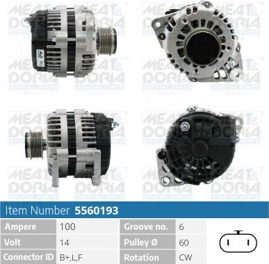 Meat & Doria 5560193 - Alternator furqanavto.az