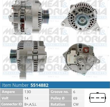 Meat & Doria 5514882 - Alternator furqanavto.az