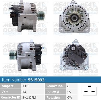 Meat & Doria 5515093 - Alternator furqanavto.az