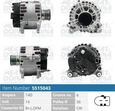 Meat & Doria 5515043 - Alternator furqanavto.az