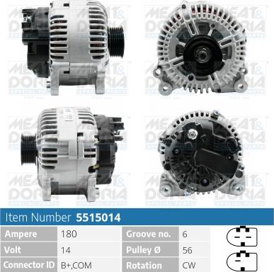 Meat & Doria 5515014 - Alternator furqanavto.az