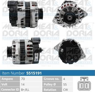 Meat & Doria 5515191 - Alternator furqanavto.az