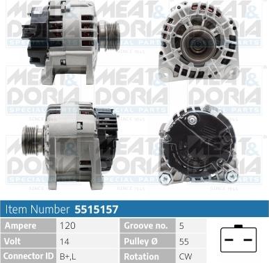 Meat & Doria 5515157 - Alternator furqanavto.az