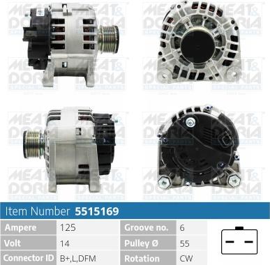 Meat & Doria 5515169 - Alternator furqanavto.az