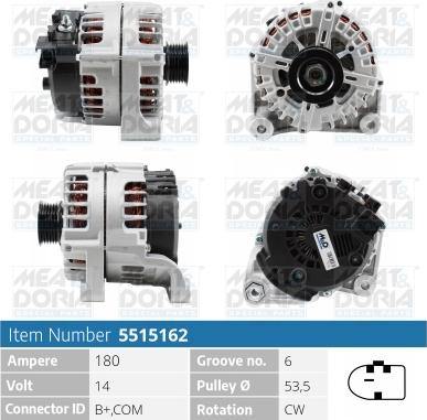 Meat & Doria 5515162 - Alternator furqanavto.az