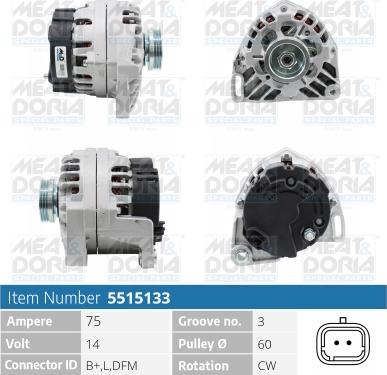 Meat & Doria 5515133 - Alternator furqanavto.az