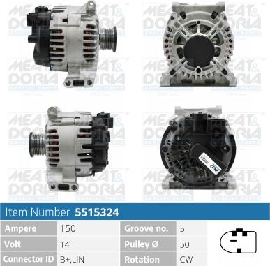 Meat & Doria 5515324 - Alternator furqanavto.az