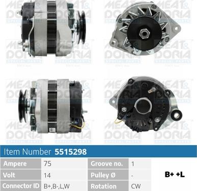 Meat & Doria 5515298 - Alternator furqanavto.az