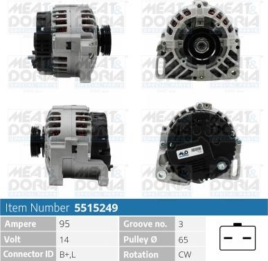 Meat & Doria 5515249 - Alternator furqanavto.az