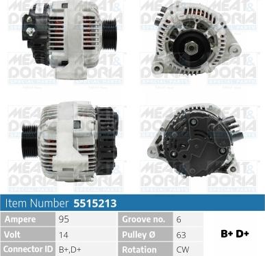 Meat & Doria 5515213 - Alternator furqanavto.az