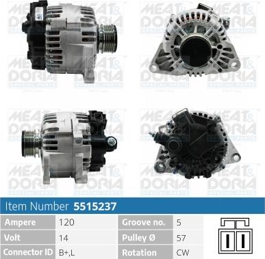 Meat & Doria 5515237 - Alternator furqanavto.az