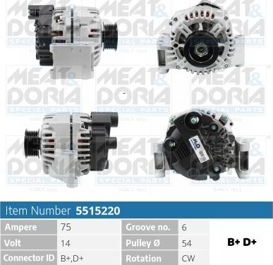 Meat & Doria 5515220 - Alternator furqanavto.az