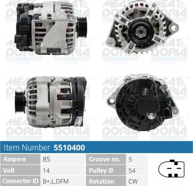 Meat & Doria 5510400 - Alternator furqanavto.az