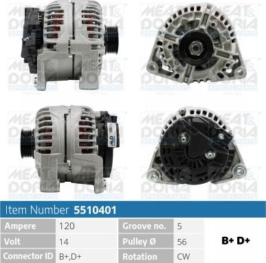 Meat & Doria 5510401 - Alternator furqanavto.az