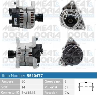 Meat & Doria 5510477 - Alternator furqanavto.az