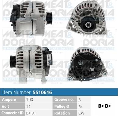 Meat & Doria 5510616 - Alternator furqanavto.az