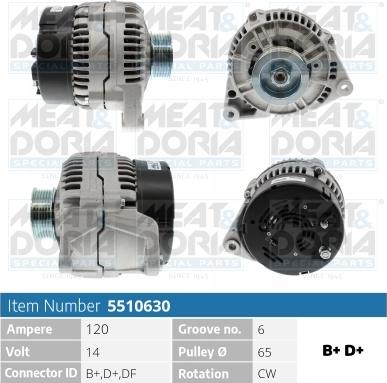 Meat & Doria 5510630 - Alternator furqanavto.az