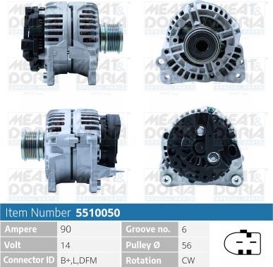 Meat & Doria 5510050 - Alternator furqanavto.az