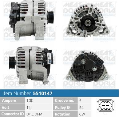 Meat & Doria 5510147 - Alternator furqanavto.az