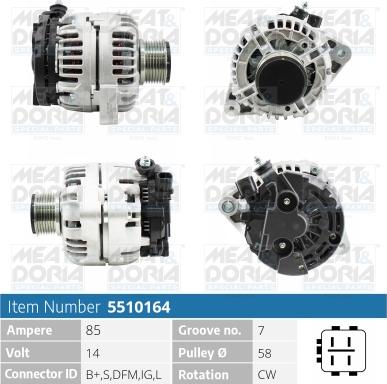 Meat & Doria 5510164 - Alternator furqanavto.az