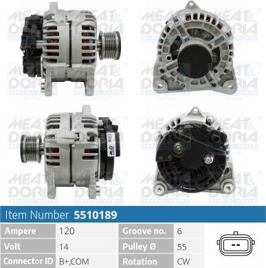 Meat & Doria 5510189 - Alternator furqanavto.az