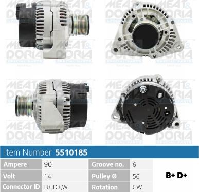 Meat & Doria 5510185 - Alternator furqanavto.az