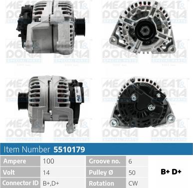 Meat & Doria 5510179 - Alternator furqanavto.az