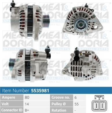 Meat & Doria 5535981 - Alternator furqanavto.az