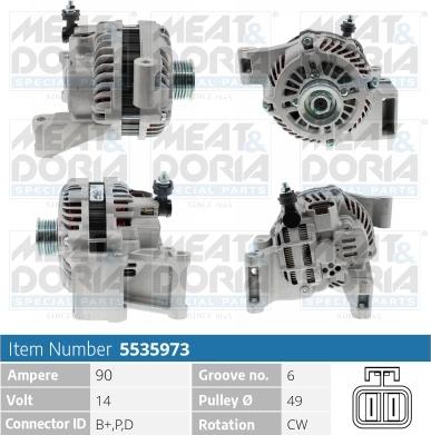 Meat & Doria 5535973 - Alternator furqanavto.az