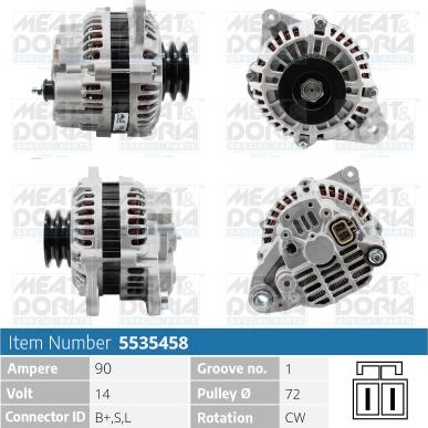 Meat & Doria 5535458 - Alternator furqanavto.az