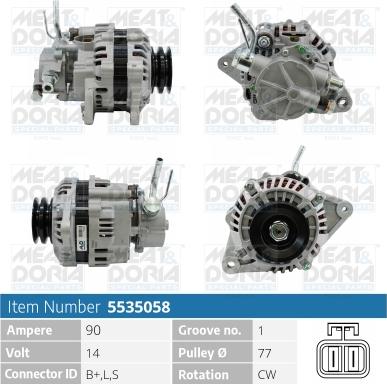 Meat & Doria 5535058 - Alternator furqanavto.az