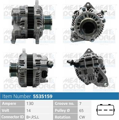 Meat & Doria 5535159 - Alternator furqanavto.az