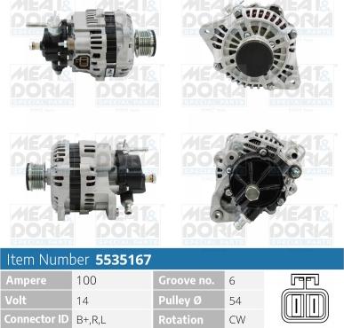 Meat & Doria 5535167 - Alternator furqanavto.az