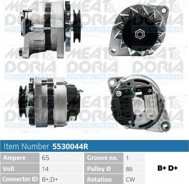 Meat & Doria 5530044R - Alternator furqanavto.az