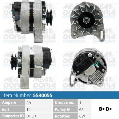 Meat & Doria 5530055 - Alternator furqanavto.az