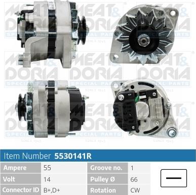 Meat & Doria 5530141R - Alternator furqanavto.az