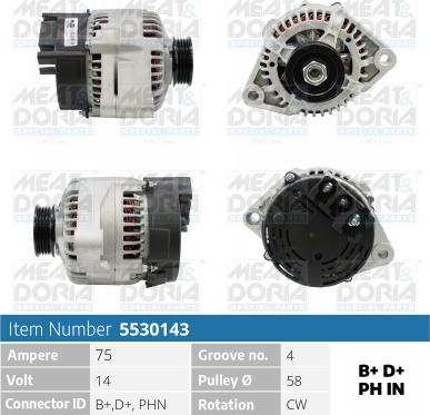 Meat & Doria 5530143 - Alternator furqanavto.az